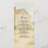 Pastel Elfenbein Blaue Hochzeit der Küste Programm (Vorderseite)