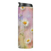 PASTEL EMBROIDERY SEHEN DAISY-BLUME THERMOSBECHER (Nach rechts gedreht)