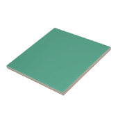 Pastel Emerald Green Solid Color Tile Fliese (Seite)