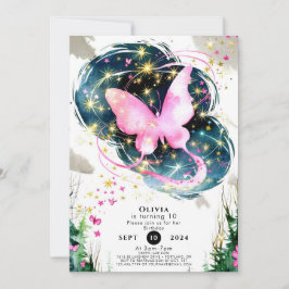 Pastel Enchanted Butterfly Geburtstag Einladung
