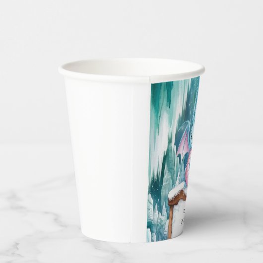 Pastel Enchanted Dragon Birthday Pappbecher (Rechts)