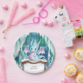 Pastel Enchanted Dragon Birthday Pappteller (Party)