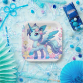 Pastel Enchanted Unicorn Kinderdusche Pappteller (Party)