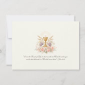 Pastel-Engel-Erstkommunion Einladung (Rückseite)