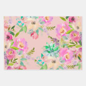 Pastel English Garden Brautparty Geschenkpapier Set (Vorderseite)