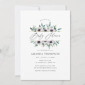 Pastel Eucalyptus Anemone Geometric Baby Dusche Einladung (Vorderseite)