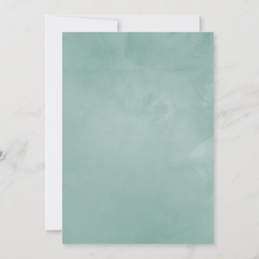 Pastel Eucalyptus Anemone Geometric Sip und Siehe Einladung (Rückseite)