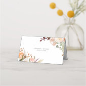 Pastel Eukalyptus Botanische SkriptWedeltisch Platzkarte (Rückseite)