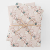 Pastel Extravagant Hearts Valentines Geschenkpapier Set (Beispiel)