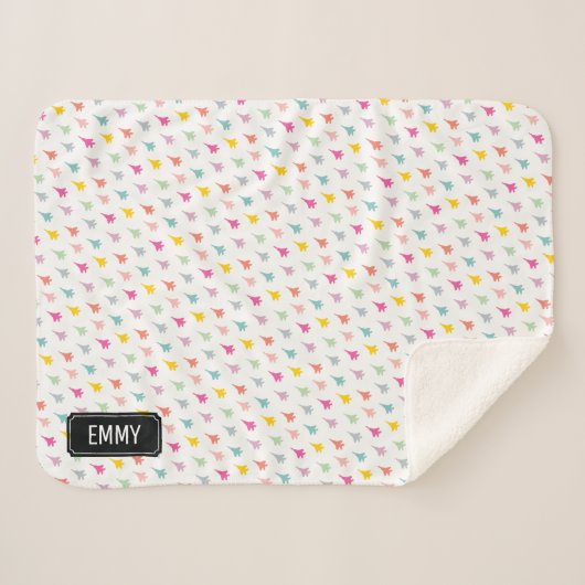 Pastel F-15E Strike Eagle Fighter Jet Custom Sherpadecke (Vorderseite (Horizontal))