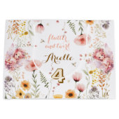 Pastel Fairy Blumengarten Tee Party Geburtstag Große Geschenktüte (Vorderseite)