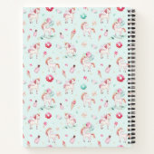 Pastel Fairytale Einhorn Muster Personalisierter N Notizblock (Rückseite)