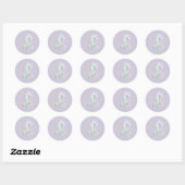 Pastel Fairytale First Birthday Round Sticker (Blatt)