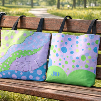 Pastel Faith Lettering Polka Dot Tasche