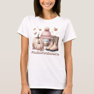 PASTEL FALL PINK UND BROWN AUTUMN THEMEN ITEMS T-Shirt