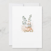 Pastel Fall Pumpkin Baby Dusche Einladung (Rückseite)