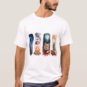 PASTEL FALL THEMA AUTUMN BRUSHSTROKES T-Shirt (Vorderseite)