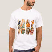PASTEL FALL THEMA AUTUMN BRUSHSTROKES T-Shirt (Vorderseite)