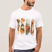 PASTEL FALL THEMA AUTUMN BRUSHSTROKES T-Shirt (Vorderseite)