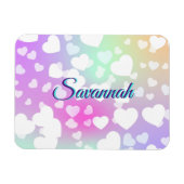 Pastel Fallende Herzen Personalisiert Magnet (Horizontal)