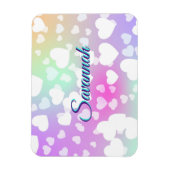 Pastel Fallende Herzen Personalisiert Magnet (Vertikal)