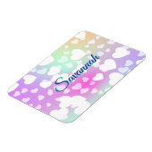 Pastel Fallende Herzen Personalisiert Magnet (Linke Seite)