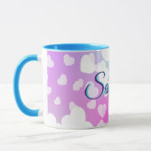 Pastel Fallende Herzen Personalisiert Tasse (Links)