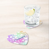 Pastel Fallende Herzen Personalisiert Untersetzer (Vor Ort)