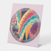 Pastel Fantasy Dome Pedestal Sign - Anpassbar Sockelschild (Vorderseite)
