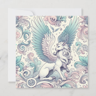 Pastel Fantasy Griffin Einladung