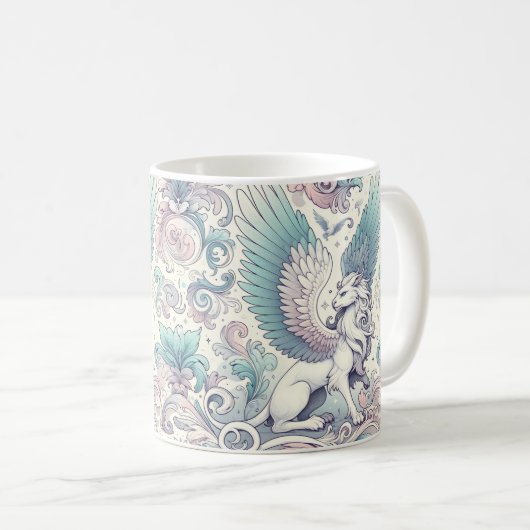 Pastel Fantasy Griffin Kaffeetasse (VorderseiteRechts)