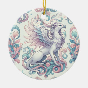 Pastel Fantasy Griffin Keramik Ornament