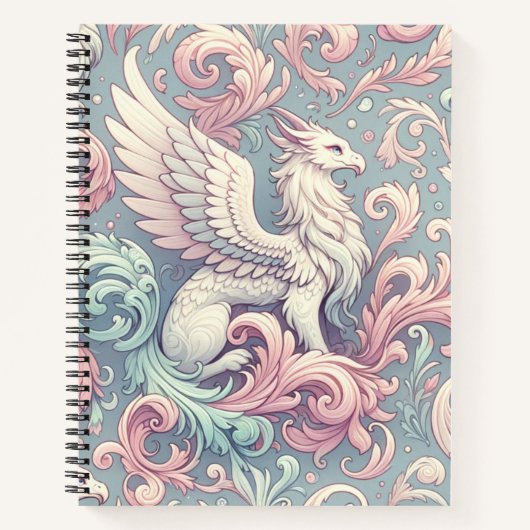 Pastel Fantasy Griffin Notizblock (Vorderseite)