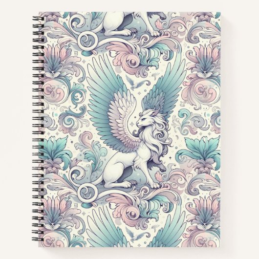 Pastel Fantasy Griffin Notizblock (Vorderseite)