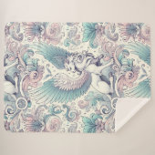Pastel Fantasy Griffin Sherpadecke (Vorderseite (Horizontal))