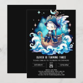 Pastel Fantasy Pirate Geburtstag Einladung (Vorne/Hinten)