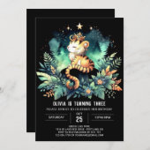 Pastel Fantasy Tiger Geburtstag Einladung (Vorne/Hinten)