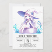 Pastel Fantasy Wizard Geburtstag Einladung (Vorderseite)