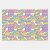 PASTEL FARBBIGE EISER UND GRÜNE POLKS-DOPPEN IM OS GESCHENKPAPIER SET (Vorderseite)