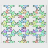 PASTEL FARBEN GESCHENKPAPIER (Flach)