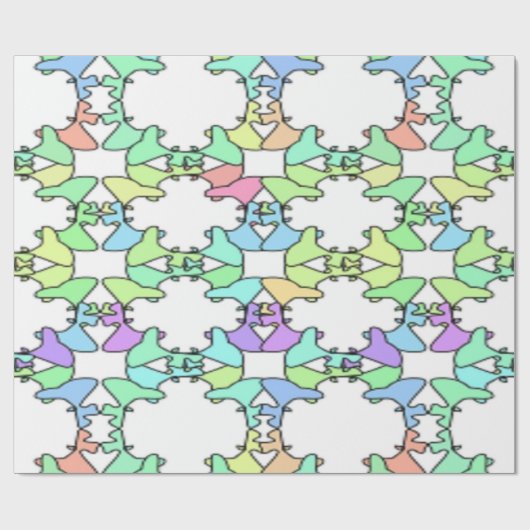 PASTEL FARBEN GESCHENKPAPIER (Flach)