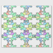 PASTEL FARBEN GESCHENKPAPIER (Flach)