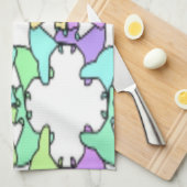 PASTEL FARBEN GESCHIRRTUCH (Viertel Falte)