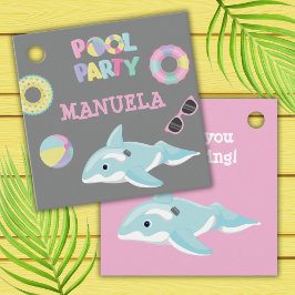 PASTEL FARBEN ORCA SCHWIMMBECKEN PARTY GESCHENKANHÄNGER