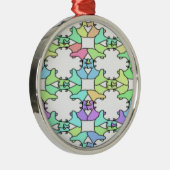 PASTEL FARBEN SILBERNES ORNAMENT (Rechts)