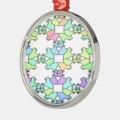 PASTEL FARBEN SILBERNES ORNAMENT (Links)