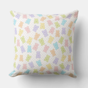 PASTEL-FARBEN-TEDDY-BÄREN UND -HERZEN KISSEN