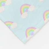 Pastel farbenfrohe Wasserfarbe Regenbogen Fleece B (Ecke)