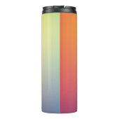 Pastel farbenfroher Regenbogen Gradient Thermosbecher (Rückseite)