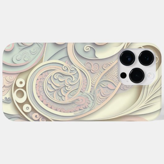 PASTEL FARBIERT EMBOSSED SEHEN ORNAMENTATION Case-Mate iPhone HÜLLE (Rückseite (Horizontal))